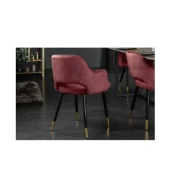 Krzesło Paris Velvet czerwono bordowe