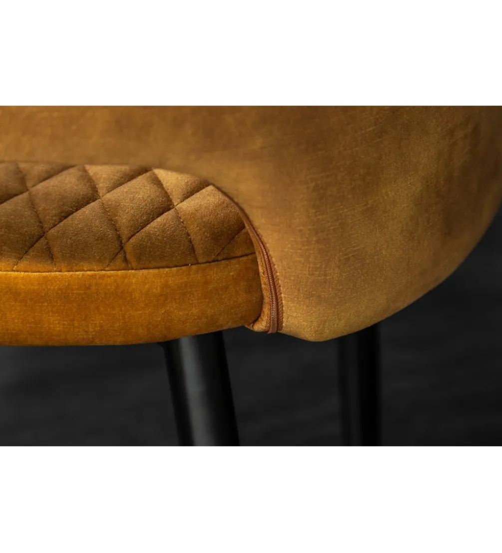 Krzesło PARIS velvet musztardowy