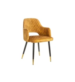 Krzesło PARIS velvet musztardowy
