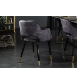 Krzesło Paris Velvet Szare