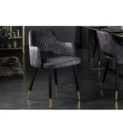 Krzesło Paris Velvet Szare