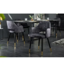 Krzesło Paris Velvet Szare