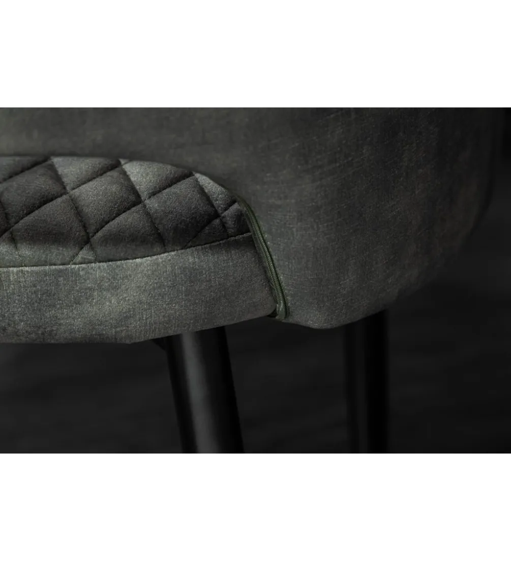 Krzesło Paris Velvet szaro zielone