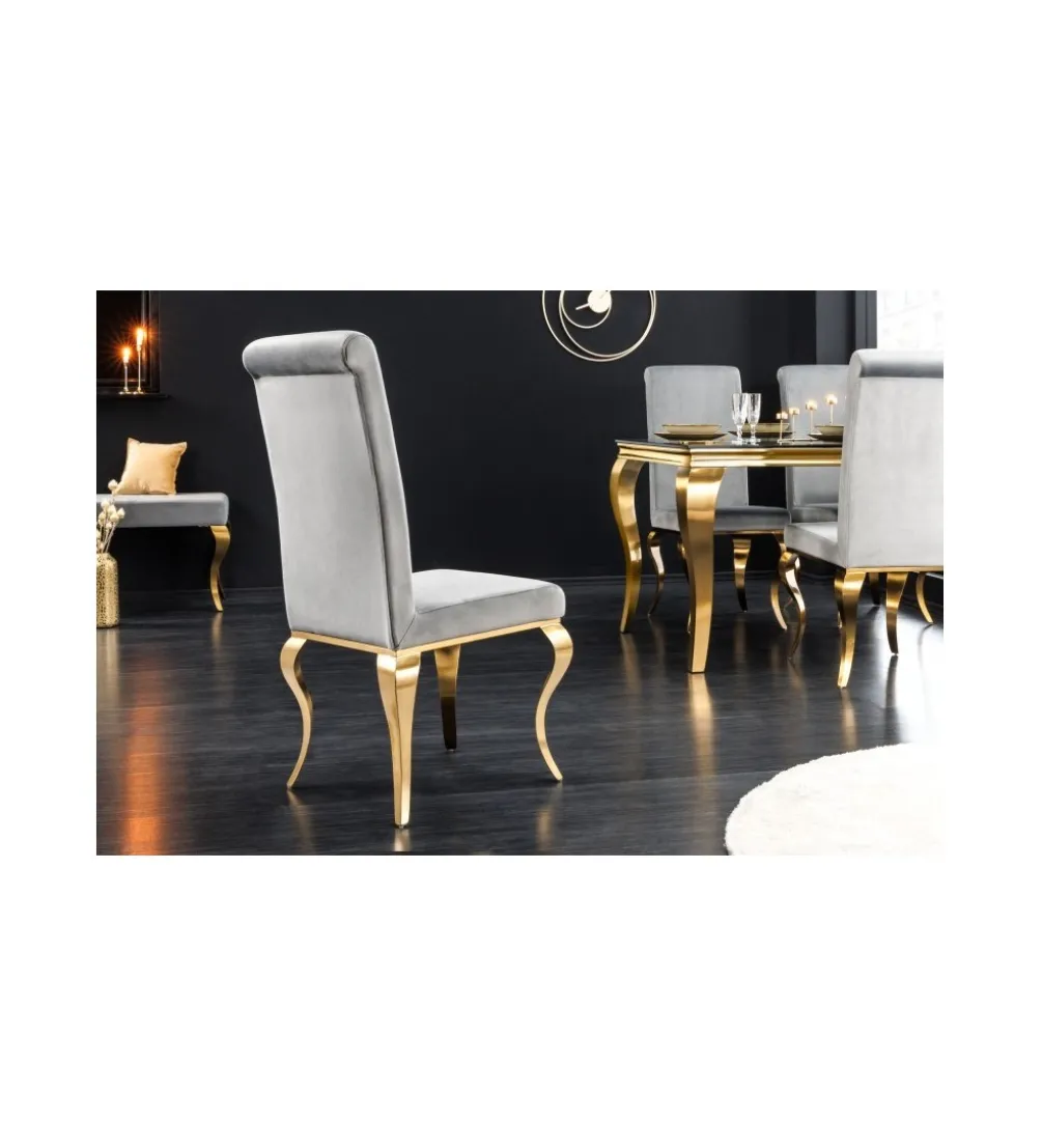 Krzesło TRENTINO Modern Barock szare