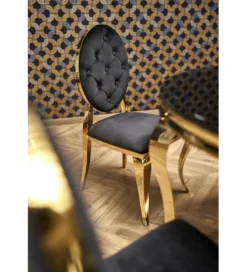 Krzesło TRENTINO Reginald Modern Barock czarne