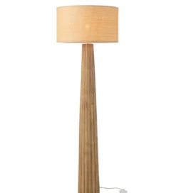 Lampa podłogowa UMBRELLA 157 cm drewno ailantus naturalna