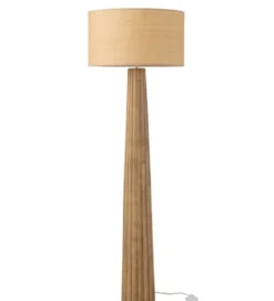 Lampa podłogowa UMBRELLA 157 cm drewno ailantus naturalna