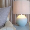 Lampa stołowa ABARLE ceramika antyczna biel