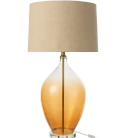 Lampa stołowa AMBER 85 cm szklana