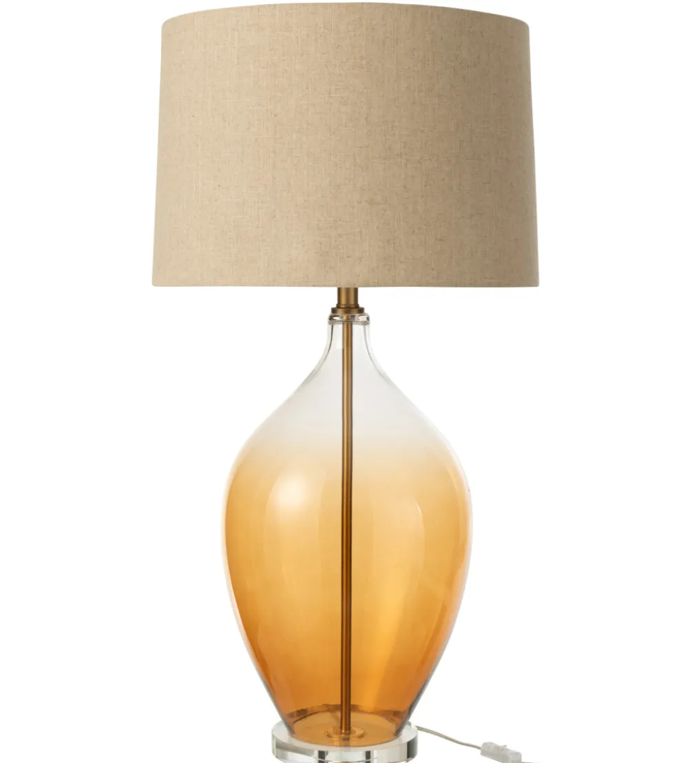 Lampa stołowa AMBER 85 cm szklana