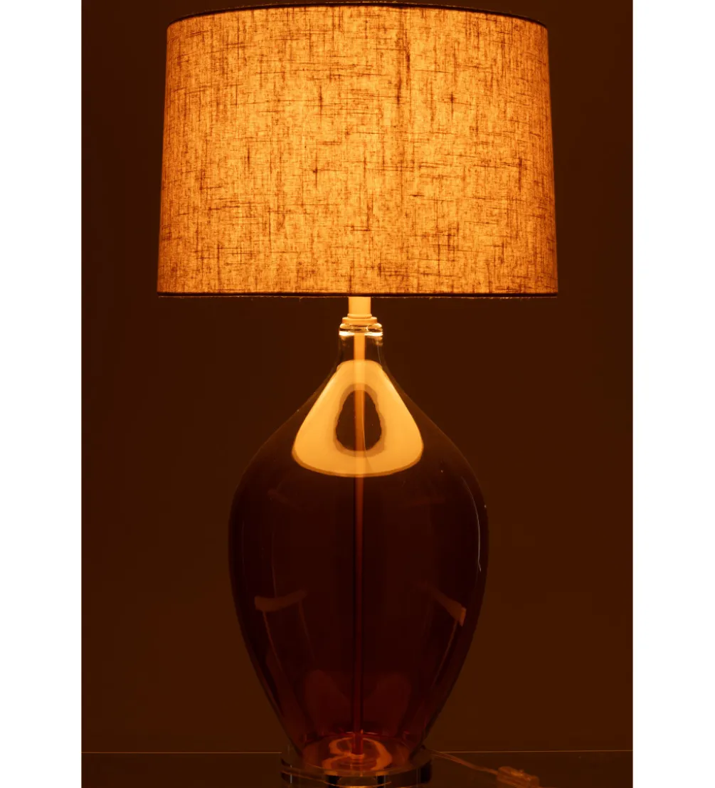 Lampa stołowa AMBER 85 cm szklana