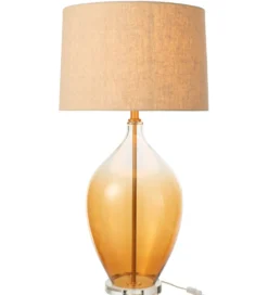 Lampa stołowa AMBER 85 cm szklana