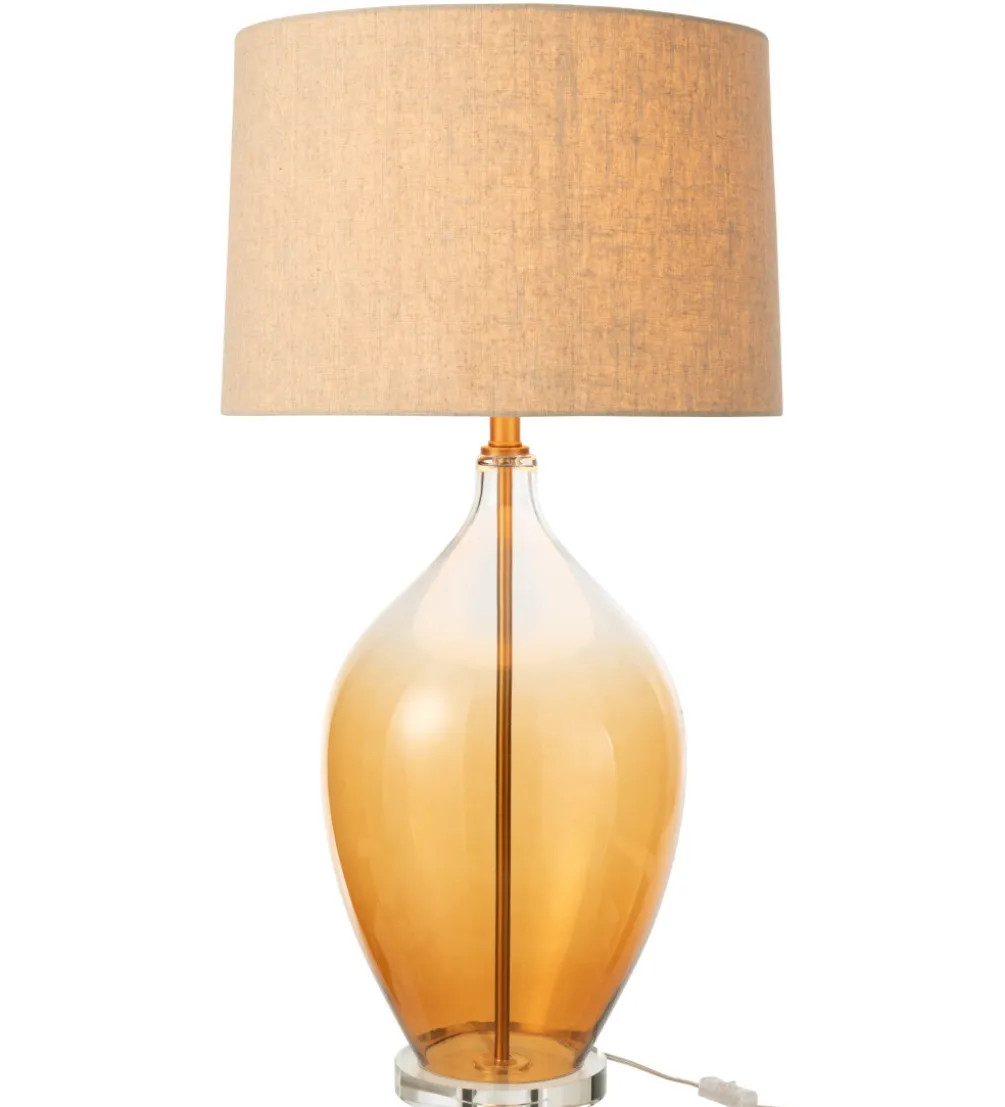 Lampa stołowa AMBER 85 cm szklana