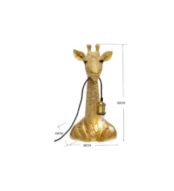 Lampa stołowa ANIMAL GIRAFFE 50 cm złota