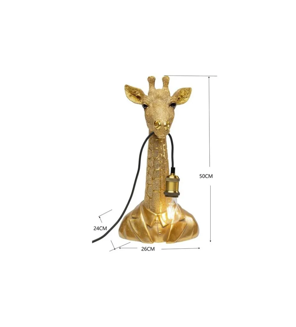 Lampa stołowa ANIMAL GIRAFFE 50 cm złota