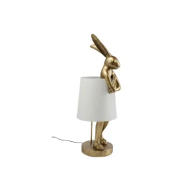 Lampa stołowa ANIMAL RABBIT 88 cm złoto biała