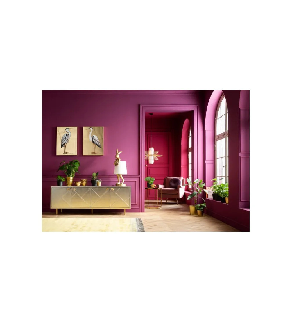 Lampa stołowa ANIMAL RABBIT 88 cm złoto biała