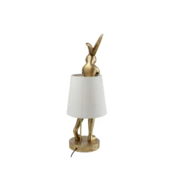 Lampa stołowa ANIMAL RABBIT 88 cm złoto biała