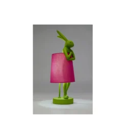 Lampa stołowa ANIMAL RABBIT 50 cm zielona różowa
