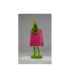Lampa stołowa ANIMAL RABBIT 50 cm zielona różowa