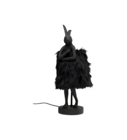 Lampa stołowa ANIMAL RABBIT FUR 50 cm czarno złota