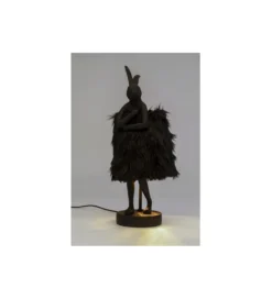 Lampa stołowa ANIMAL RABBIT FUR 50 cm czarno złota