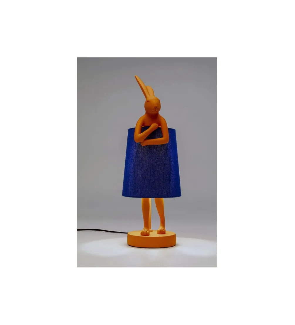 Lampa stołowa ANIMAL RABBIT 50 cm pomarańczowo niebieska