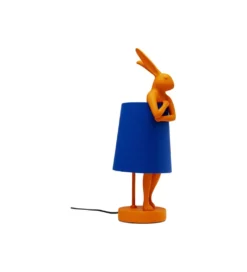 Lampa stołowa ANIMAL RABBIT 50 cm pomarańczowo niebieska