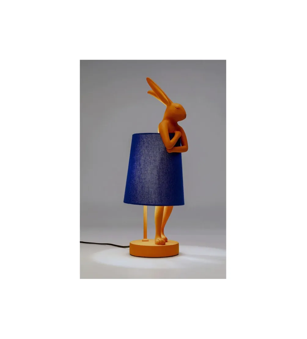 Lampa stołowa ANIMAL RABBIT 50 cm pomarańczowo niebieska