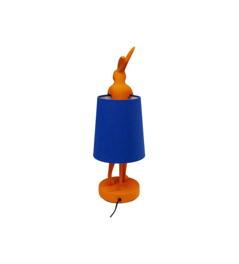 Lampa stołowa ANIMAL RABBIT 50 cm pomarańczowo niebieska