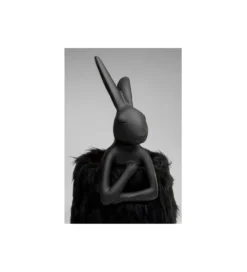 Lampa stołowa ANIMAL RABBIT FUR 68 cm czarna