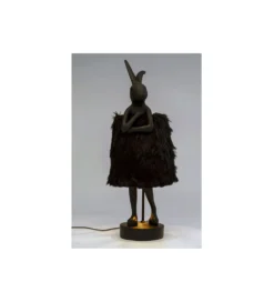 Lampa stołowa ANIMAL RABBIT FUR 68 cm czarna