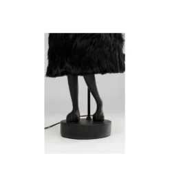 Lampa stołowa ANIMAL RABBIT FUR 68 cm czarna