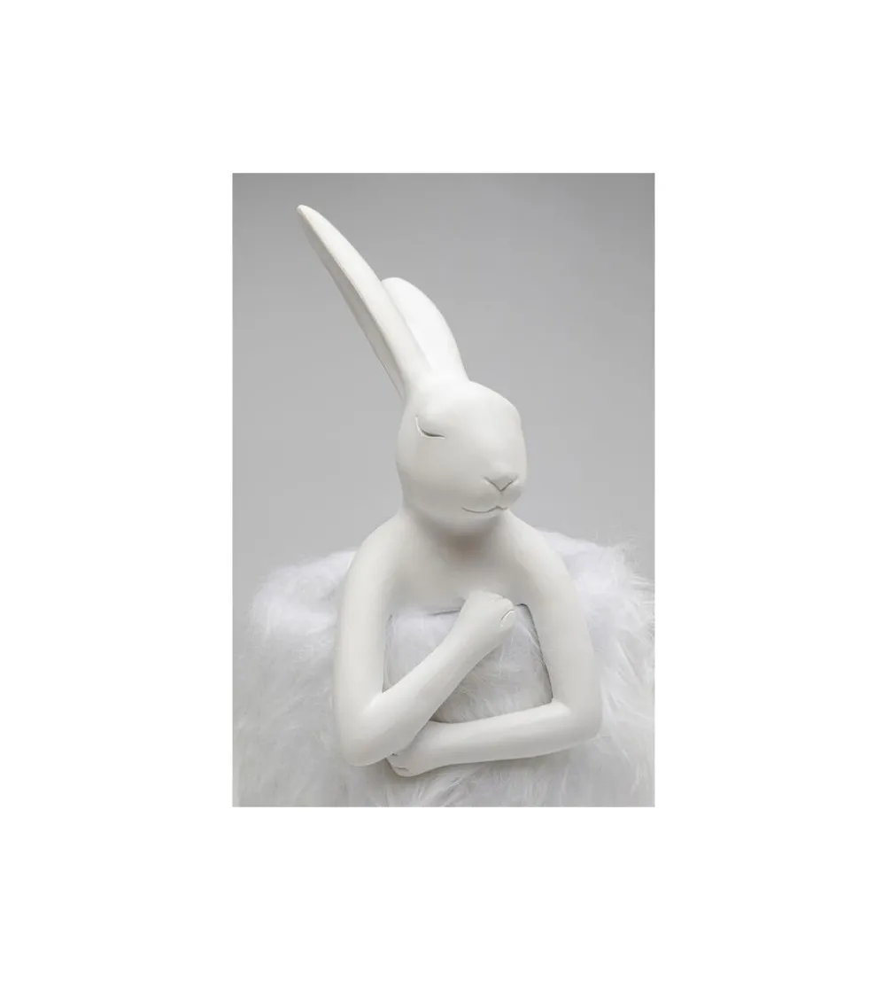 Lampa stołowa ANIMAL RABBIT 50 cm biało srebrna
