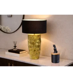 Lampa stołowa AURELIA 55 cm czarna złota