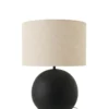 Lampa stołowa BALLE 62 cm czarna ceramika