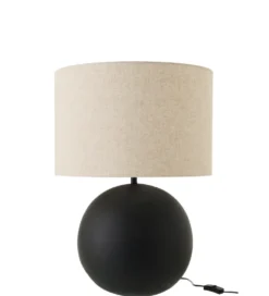 Lampa stołowa BALLE 62 cm czarna ceramika