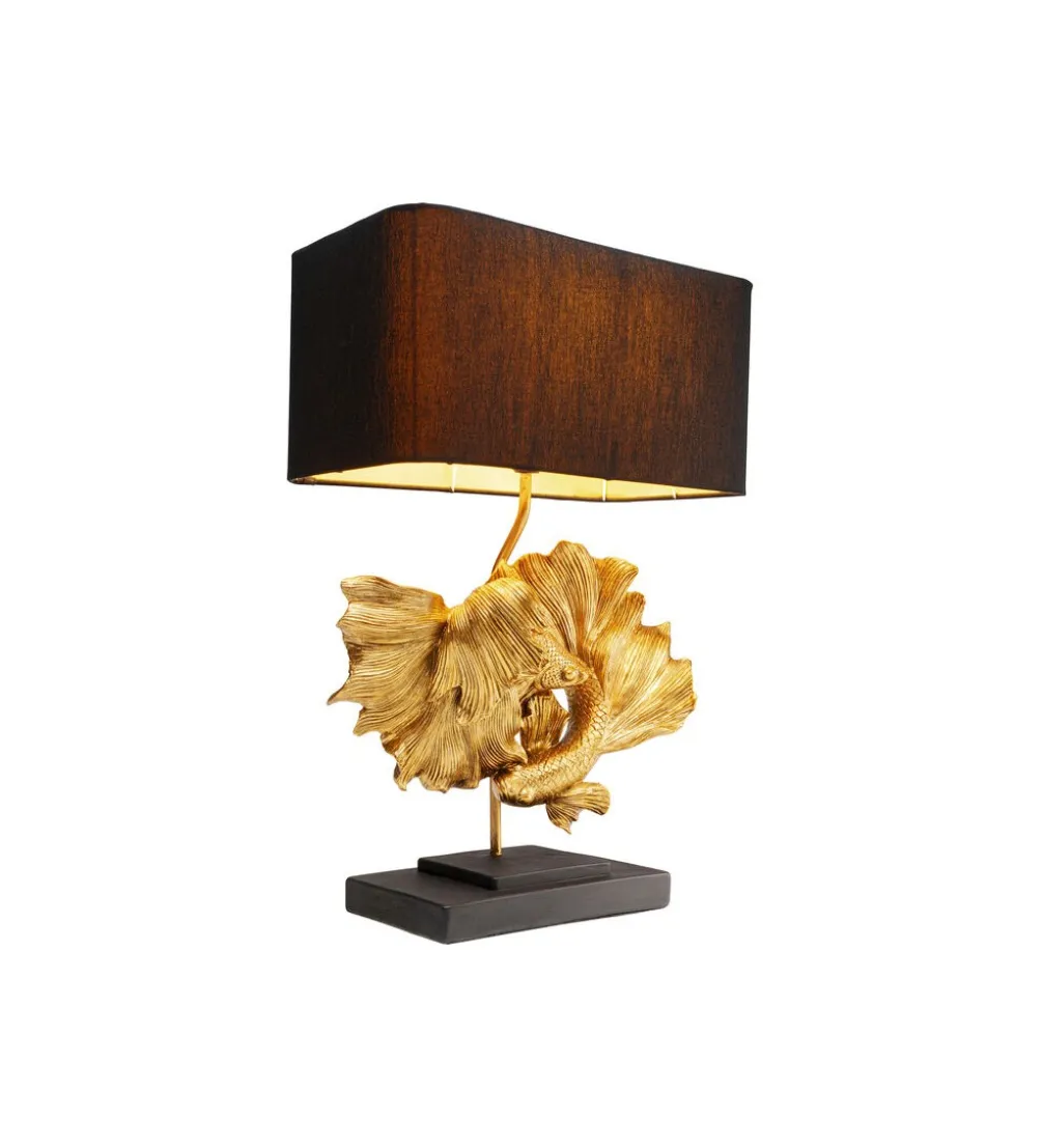 Lampa stołowa BETTA FISH 53 cm złota