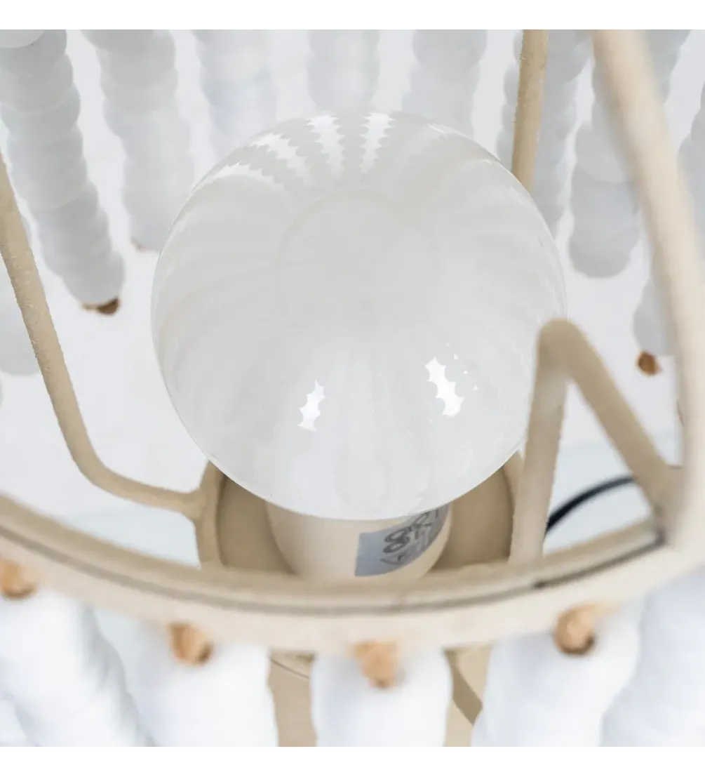 Lampa stołowa BETTERY 61 cm biała