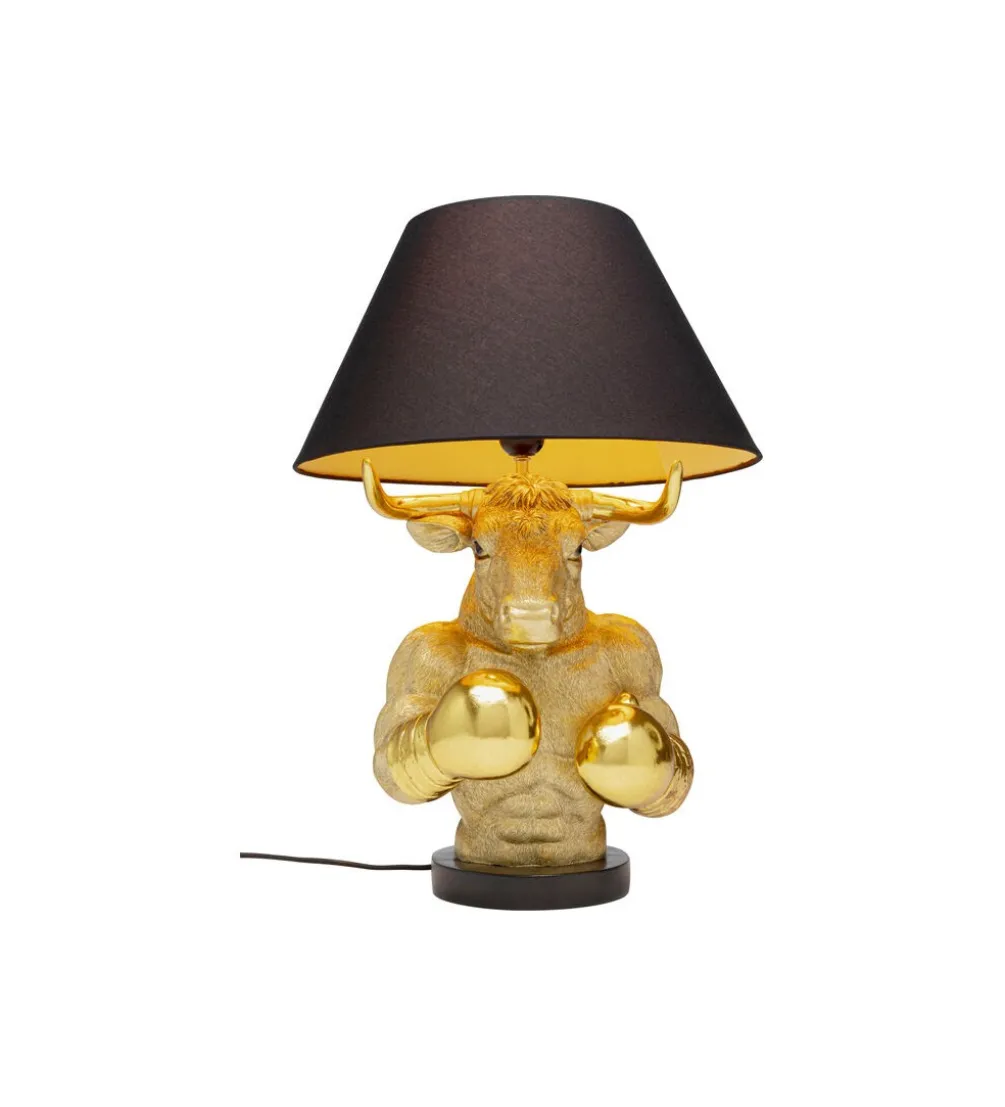 Lampa stołowa BOXER BULL 53 cm złota
