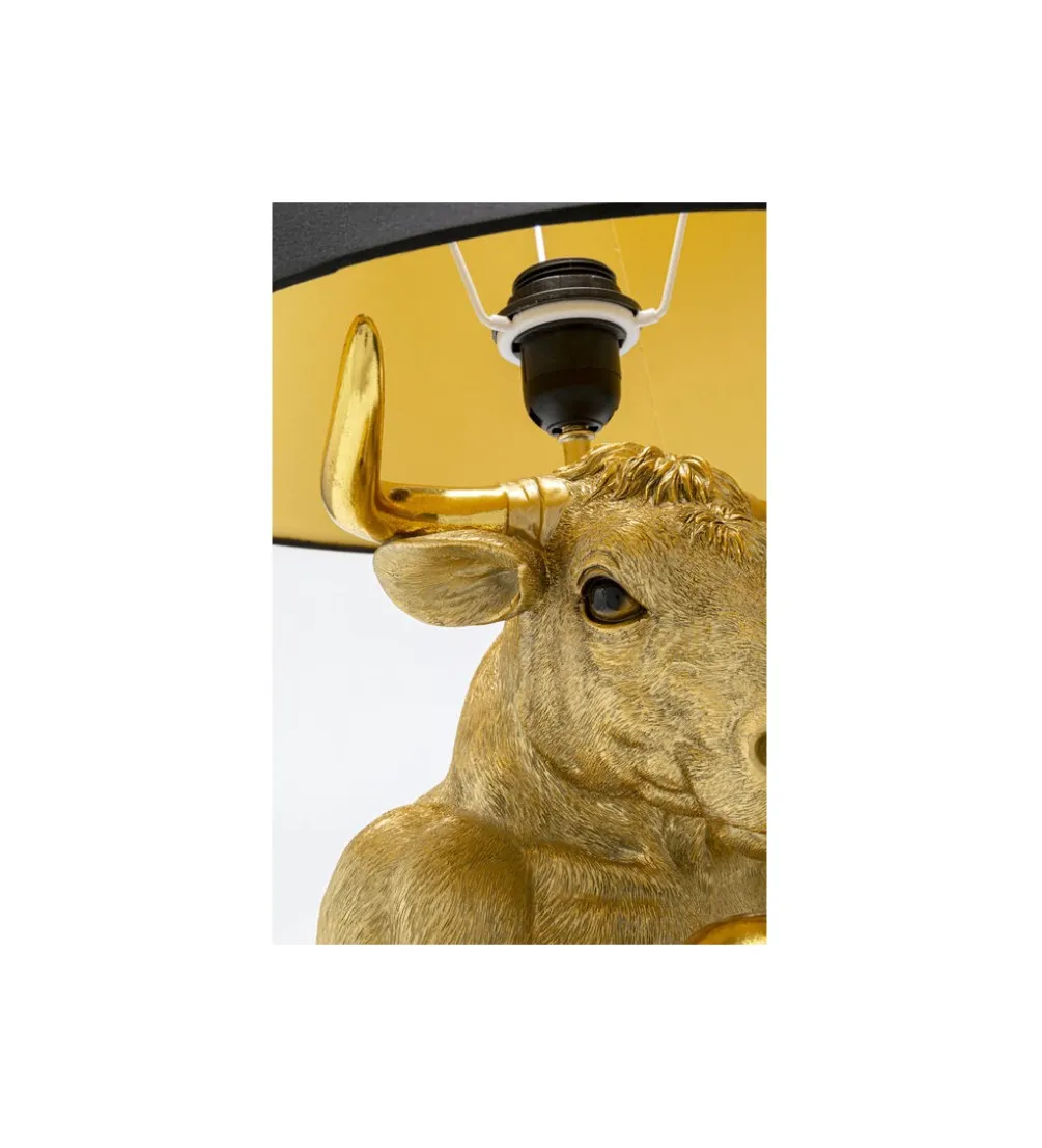 Lampa stołowa BOXER BULL 53 cm złota