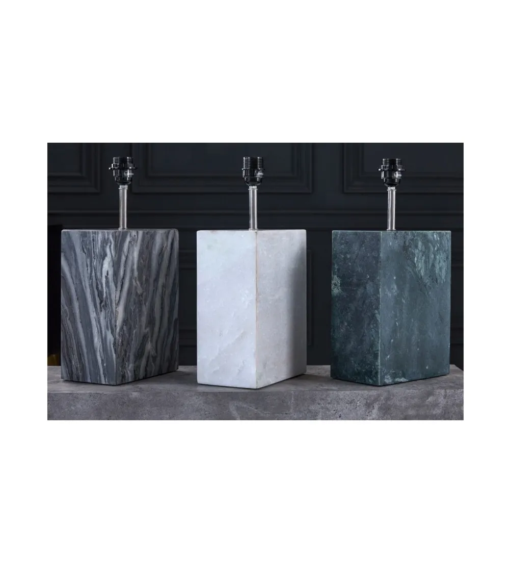 Lampa stołowa BRANDE 55 cm marmur czarna