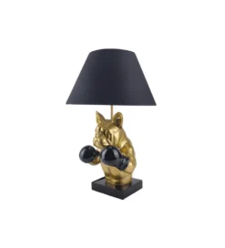 Lampa stołowa BULLDOG 55 cm złota czarna