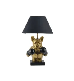 Lampa stołowa BULLDOG 55 cm złota czarna