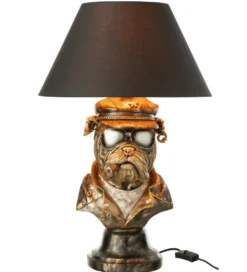 Lampa stołowa BULLDOG 57 cm antyczny brąz
