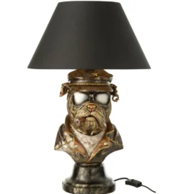 Lampa stołowa BULLDOG 57 cm antyczny brąz