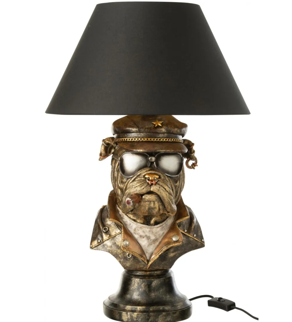 Lampa stołowa BULLDOG 57 cm antyczny brąz