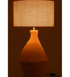 Lampa stołowa CENTRUS papier mache żołta