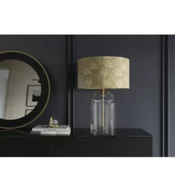 Lampa stołowa CLASSICO 47 cm szkło złoty