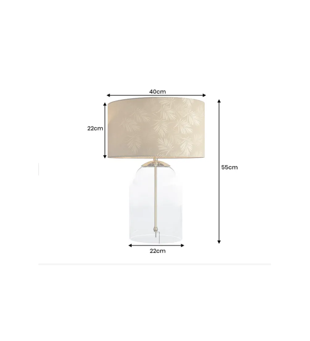 Lampa stołowa CLASSICO 47 cm szkło złoty